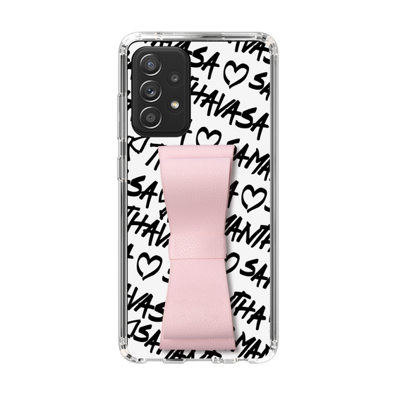 スリムプロテクションケース - STAND & RING RIBBON Sakura Pink［ Samantha Thavasa - スクリッタ - ホワイト ］