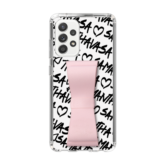 スリムプロテクションケース - STAND & RING RIBBON Sakura Pink［ Samantha Thavasa - スクリッタ - ホワイト ］