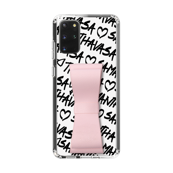 スリムプロテクションケース - STAND & RING RIBBON Sakura Pink［ Samantha Thavasa - スクリッタ - ホワイト ］