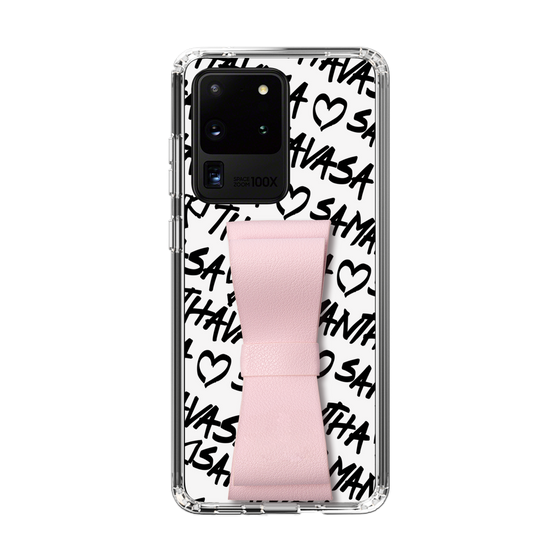 スリムプロテクションケース - STAND & RING RIBBON Sakura Pink［ Samantha Thavasa - スクリッタ - ホワイト ］