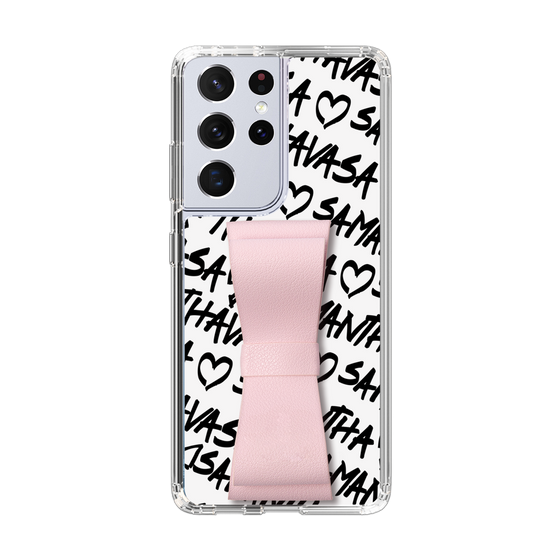 スリムプロテクションケース - STAND & RING RIBBON Sakura Pink［ Samantha Thavasa - スクリッタ - ホワイト ］