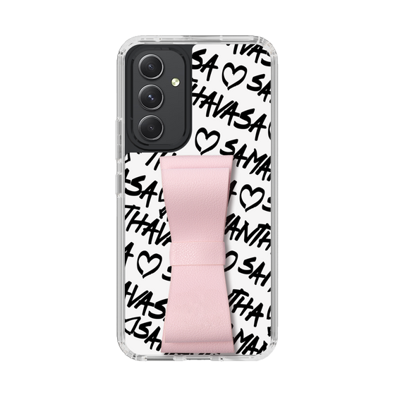 スリムプロテクションケース - STAND & RING RIBBON Sakura Pink［ Samantha Thavasa - スクリッタ - ホワイト ］