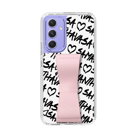 スリムプロテクションケース - STAND & RING RIBBON Sakura Pink［ Samantha Thavasa - スクリッタ - ホワイト ］