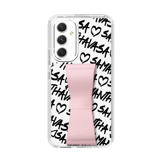 スリムプロテクションケース - STAND & RING RIBBON Sakura Pink［ Samantha Thavasa - スクリッタ - ホワイト ］