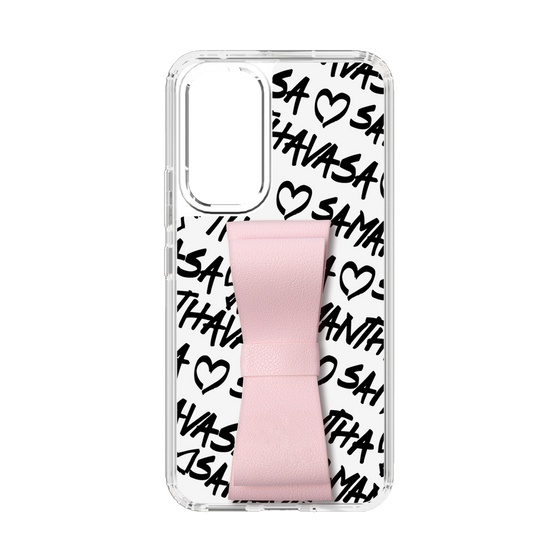 スリムプロテクションケース - STAND & RING RIBBON Sakura Pink［ Samantha Thavasa - スクリッタ - ホワイト ］