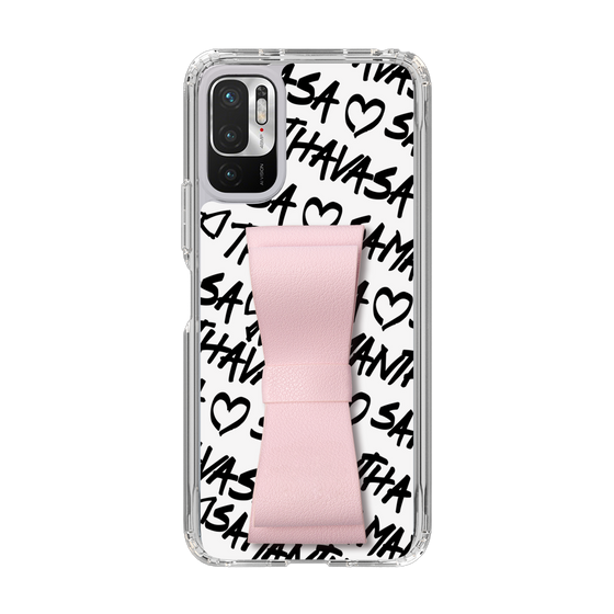 スリムプロテクションケース - STAND & RING RIBBON Sakura Pink［ Samantha Thavasa - スクリッタ - ホワイト ］