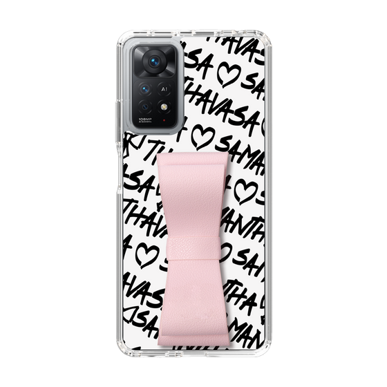 スリムプロテクションケース - STAND & RING RIBBON Sakura Pink［ Samantha Thavasa - スクリッタ - ホワイト ］