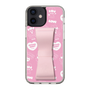 スリムプロテクションケース - STAND & RING RIBBON Sakura Pink［ エスターバニー - Pattern ］
