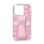 スリムプロテクションケース - STAND & RING RIBBON Sakura Pink［ エスターバニー - Pattern ］