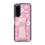 スリムプロテクションケース - STAND & RING RIBBON Sakura Pink［ エスターバニー - Pattern ］