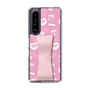 スリムプロテクションケース - STAND & RING RIBBON Sakura Pink［ エスターバニー - Pattern ］