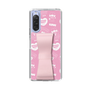スリムプロテクションケース - STAND & RING RIBBON Sakura Pink［ エスターバニー - Pattern ］