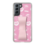 スリムプロテクションケース - STAND & RING RIBBON Sakura Pink［ エスターバニー - Pattern ］