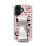スリムプロテクションケース - STAND & RING RIBBON Silver［ 内藤ルネ - RUNE Girl Retro & Modern - Pink ］