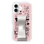 スリムプロテクションケース - STAND & RING RIBBON Silver［ 内藤ルネ - RUNE Girl Retro & Modern - Pink ］