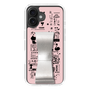 スリムプロテクションケース - STAND & RING RIBBON Silver［ 内藤ルネ - RUNE Girl Retro & Modern - Pink ］