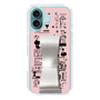 スリムプロテクションケース - STAND & RING RIBBON Silver［ 内藤ルネ - RUNE Girl Retro & Modern - Pink ］