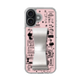 スリムプロテクションケース - STAND & RING RIBBON Silver［ 内藤ルネ - RUNE Girl Retro & Modern - Pink ］