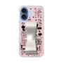 スリムプロテクションケース - STAND & RING RIBBON Silver［ 内藤ルネ - RUNE Girl Retro & Modern - Pink ］