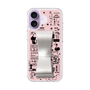 スリムプロテクションケース - STAND & RING RIBBON Silver［ 内藤ルネ - RUNE Girl Retro & Modern - Pink ］
