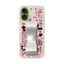 スリムプロテクションケース - STAND & RING RIBBON Silver［ 内藤ルネ - RUNE Girl Retro & Modern - Pink ］