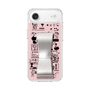 スリムプロテクションケース - STAND & RING RIBBON Silver［ 内藤ルネ - RUNE Girl Retro & Modern - Pink ］