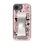 スリムプロテクションケース - STAND & RING RIBBON Silver［ 内藤ルネ - RUNE Girl Retro & Modern - Pink ］