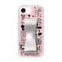 スリムプロテクションケース - STAND & RING RIBBON Silver［ 内藤ルネ - RUNE Girl Retro & Modern - Pink ］