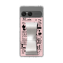 スリムプロテクションケース - STAND & RING RIBBON Silver［ 内藤ルネ - RUNE Girl Retro & Modern - Pink ］