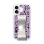 スリムプロテクションケース - STAND & RING RIBBON Silver［ 内藤ルネ - RUNE Girl Retro & Modern - Purple ］