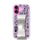 スリムプロテクションケース - STAND & RING RIBBON Silver［ 内藤ルネ - RUNE Girl Retro & Modern - Purple ］
