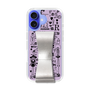 スリムプロテクションケース - STAND & RING RIBBON Silver［ 内藤ルネ - RUNE Girl Retro & Modern - Purple ］