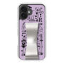 スリムプロテクションケース - STAND & RING RIBBON Silver［ 内藤ルネ - RUNE Girl Retro & Modern - Purple ］