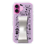 スリムプロテクションケース - STAND & RING RIBBON Silver［ 内藤ルネ - RUNE Girl Retro & Modern - Purple ］