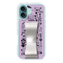 スリムプロテクションケース - STAND & RING RIBBON Silver［ 内藤ルネ - RUNE Girl Retro & Modern - Purple ］