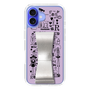 スリムプロテクションケース - STAND & RING RIBBON Silver［ 内藤ルネ - RUNE Girl Retro & Modern - Purple ］