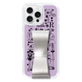スリムプロテクションケース - STAND & RING RIBBON Silver［ 内藤ルネ - RUNE Girl Retro & Modern - Purple ］