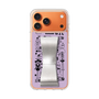 スリムプロテクションケース - STAND & RING RIBBON Silver［ 内藤ルネ - RUNE Girl Retro & Modern - Purple ］
