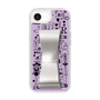 スリムプロテクションケース - STAND & RING RIBBON Silver［ 内藤ルネ - RUNE Girl Retro & Modern - Purple ］