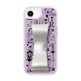 スリムプロテクションケース - STAND & RING RIBBON Silver［ 内藤ルネ - RUNE Girl Retro & Modern - Purple ］