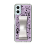 スリムプロテクションケース - STAND & RING RIBBON Silver［ 内藤ルネ - RUNE Girl Retro & Modern - Purple ］
