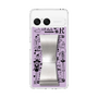 スリムプロテクションケース - STAND & RING RIBBON Silver［ 内藤ルネ - RUNE Girl Retro & Modern - Purple ］