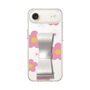 スリムプロテクションケース - STAND & RING RIBBON Silver［ 内藤ルネ - RUNE Flower - Pink ］