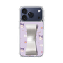 スリムプロテクションケース - STAND & RING RIBBON Silver［ クロミ - リボン - ガーリーフラワー ］