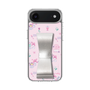 スリムプロテクションケース - STAND & RING RIBBON Silver［ マイメロディ - リボン - カフェ ］