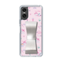 スリムプロテクションケース - STAND & RING RIBBON Silver［ マイメロディ - リボン - カフェ ］