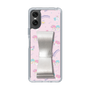 スリムプロテクションケース - STAND & RING RIBBON Silver［ リトルツインスターズ - リボン - お出かけ ］