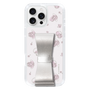 スリムプロテクションケース - STAND & RING RIBBON Silver［ マイメロディ - リボン - ライン ］