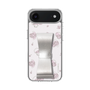 スリムプロテクションケース - STAND & RING RIBBON Silver［ マイメロディ - リボン - ライン ］