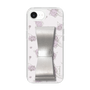 スリムプロテクションケース - STAND & RING RIBBON Silver［ クロミ - リボン - ライン ］